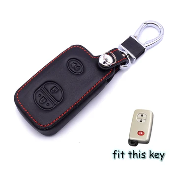 

3 Button Leather Key Cover Smart Case Remote fob for Toyota 4Runner Prius Camry Highlander Avalon Sienna RAV 4 Hilux Corolla