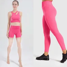 

Women's Tracksuit Yoga Set Female Clothing Sport Suit Gym Fitness Short Crop Top High Waist Running Leggings Sportswear Woman