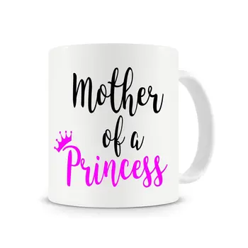 

Mother of A Princess Mug,Best Mom Ever Mug,Funny Coffee Mug Cup with Stirring Spoon Gift for Her