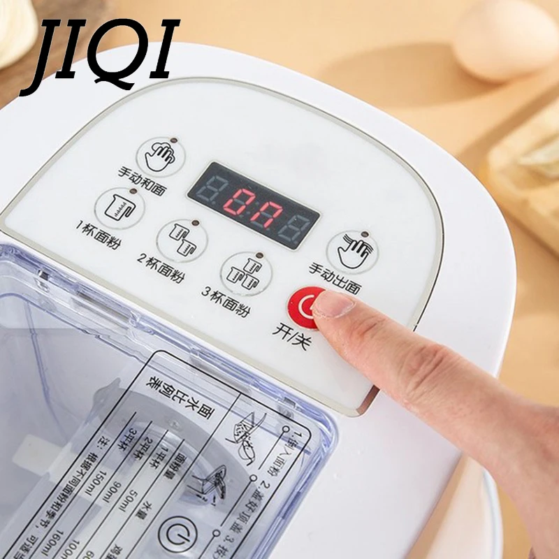 JIQI Electric Noodle Press Machine Spaghetti Pasta Maker Commercial Stainless Steel Dough Cutter Dumplings Roller Noodles Hanger