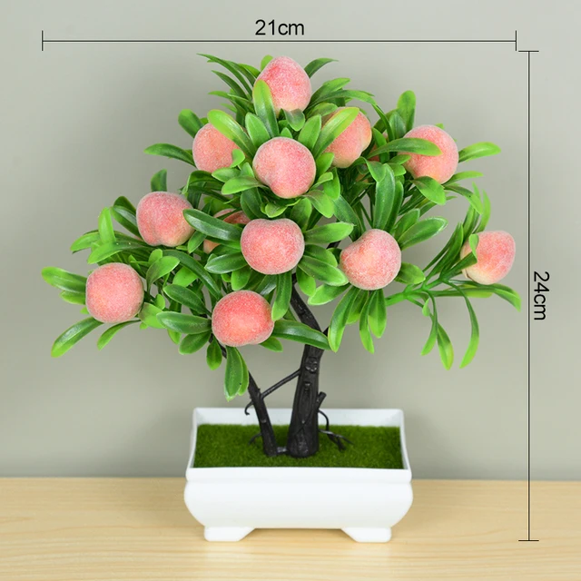 Artificial Plants Bonsai Small Tree Pot Fake Plant Flowers Potted Ornaments For Home Room Table Decoration Hotel Garden Decor T9