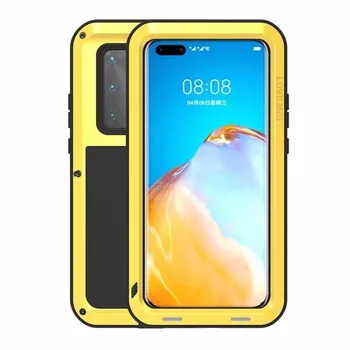 

Powerful Case Shockproof Metal Aluminum Armor Shock Case Cover For Huawei P40 P40Pro Case 360 Full Body Protective Case KS0585