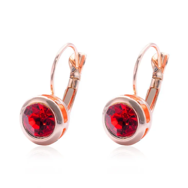 color 2 VWKTUUN модные серьги из кубического циркония красочные Эффектные серьги-гвоздики для женщин хрустальные вечерние свадебные ювелирные серьги Новинка - Окраска металла: color 2