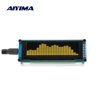 

AIYIMA OLED Music Audio Spectrum Indicator Analyzer 15 Level UV Meter MP3 MP4 MP5 Phone Speed Adjustable AGC USB DC5V For Amp