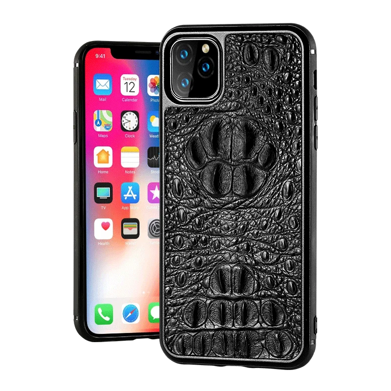 Высококачественный деловой кожаный чехол для телефона для iPhone 11Pro max 11 11 Pro X XS max XR анти-осенний натуральный крокодиловый кожаный чехол