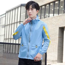 Мужская Весенняя и летняя дышащая одежда для защиты от солнца, Мужская трендовая повседневная одежда с капюшоном, модная и спортивная одежда