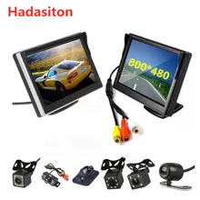 Car-Monitor Rearview-Camera Lcd-Screen Reversing 5inch 2-Video-Input TFT Optional 