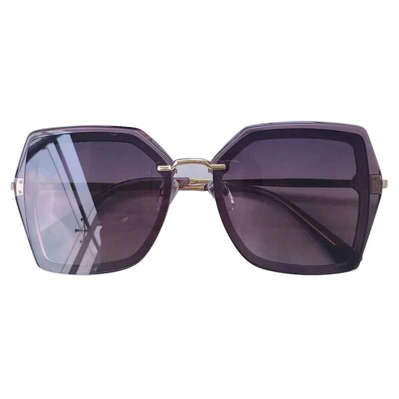 No6 Sunglasses Летние Квадратные Солнцезащитные очки Модные женские неравномерные оправа оттенки без оправы УФ 400 очки градиентные цветные солнцезащитные очки feminin - Цвет линз: No6 Sunglasses