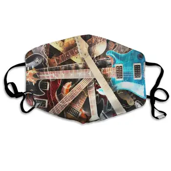 

Face Mask Lightnings Electric Guitar Custom Personalized Cycling Half Face Earloop Ski Mask For Men