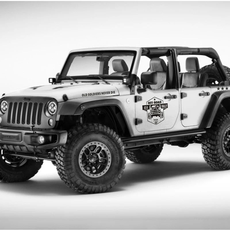 Автомобильная наклейка для JEEP Wrangler Renegade Компас Патриот Чероки Grand Cherokee 4x4 на обе стороны кузова авто наклейки
