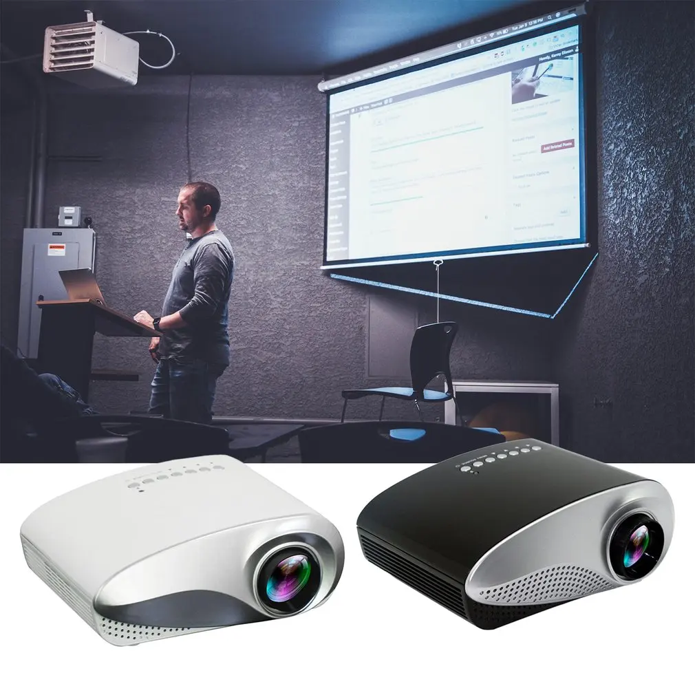 Мини Микро проектор 802 домашний светодиодный портативный проектор с Hdmi ТВ интерфейсом поддерживает Hd 1080P проектор
