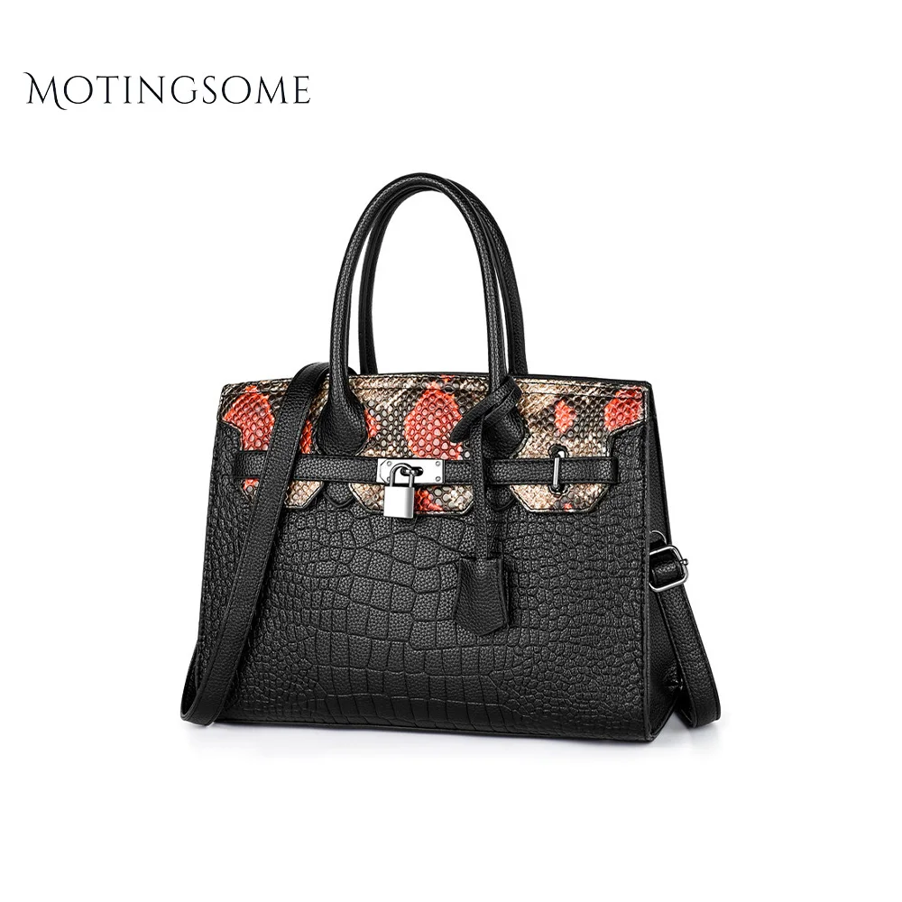 

Lady Tote Bag Serpentine Handbag Snake Skin Shopper bag Crossbody Messenger Shoulder Fashion Bags Ladies Luxury Bags 2019 New