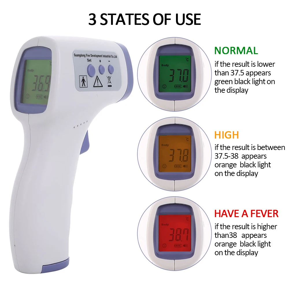 

Non Contact Infrared Thermometer for Body Digital infrared Thermometer Temperature Fever Digital Measure Forehead Thermometer