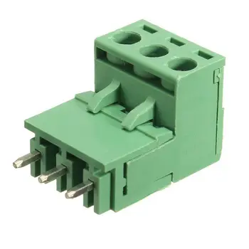 

10Pcs 5.08mm Pitch 3Pin Plug-in Screw PCB Terminal Block Connector Right Angle
