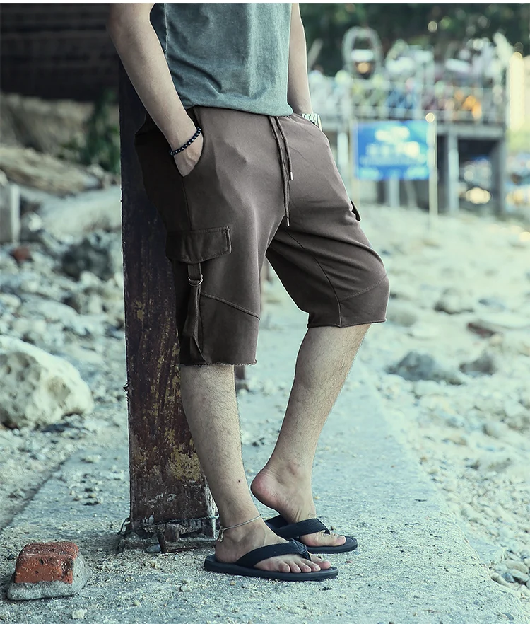 

Cargo Shorts Men Summer Casual Pocket Shorts Masculino Men Joggers Overall Military Short Trousers Plus size Sweatpants K905