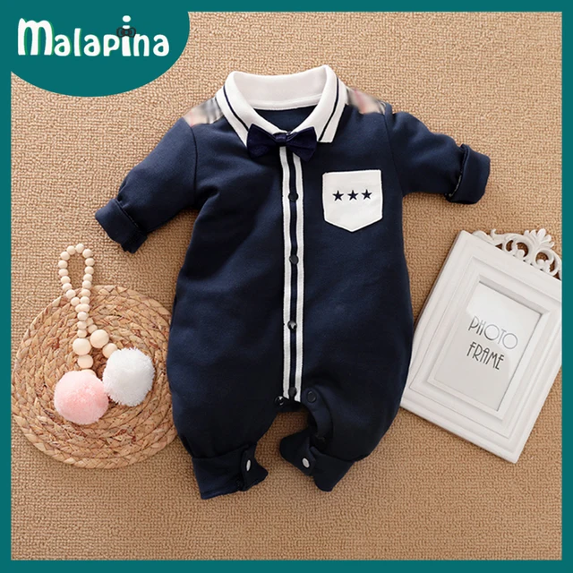 Malapina Baby Boy Romper Kids Summer Spring 0-24M Age Infant Gentleman Toddler Newborn Outfits Baby Girls Clothes 2021 72973 S7