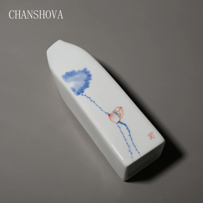 CHANSHOVA китайская Ручная роспись керамические вазы для цветов, офисный декор, аксессуары для украшения дома, маленькая фарфоровая ваза для цветов