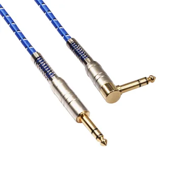 

Bass Guitar Cable 6.35 Oxygen-free Copper Double-shielded Noise Reduction Cable 90 Degrees 6.5mm Audio Cable Length 3m