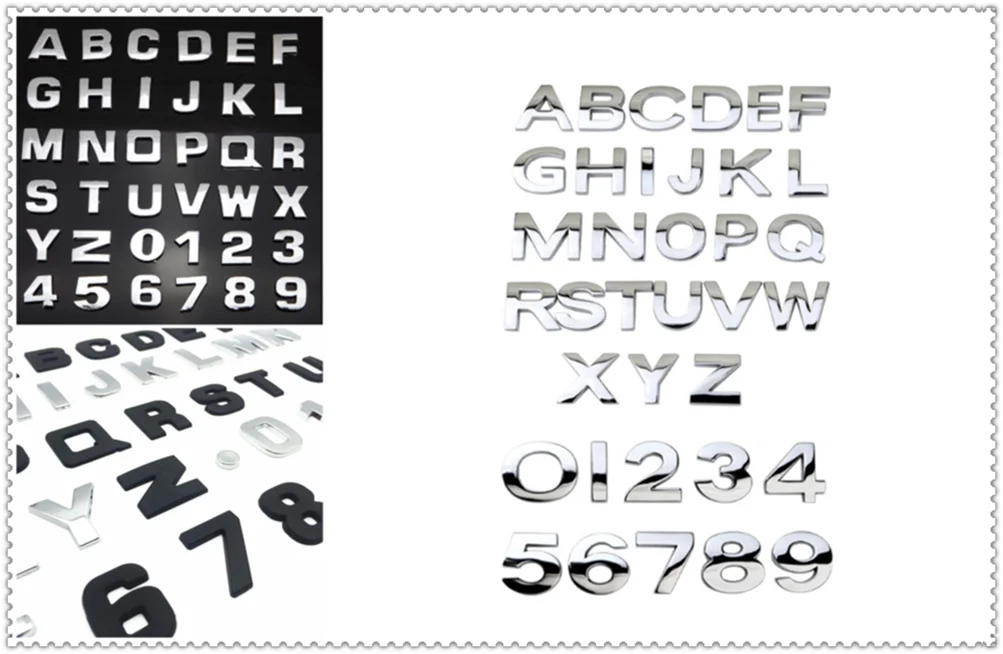 Car accessories 3D metal digital sticker letter auto decoration for Lexus UX RC ES RX NX LS LF-1 LC CT IS LX GS LF-SA