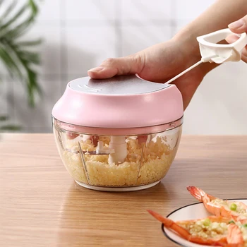 

Multifunction High Speedy Chopper Garlic Cutter Vegetable Fruit Twist Shredder Manual Meat Grinder Slicers Accessories