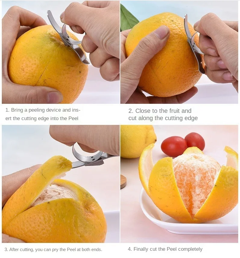 Orange Peeler Fruit Tree Stainless Steel Ring Kichen Accessories Tools