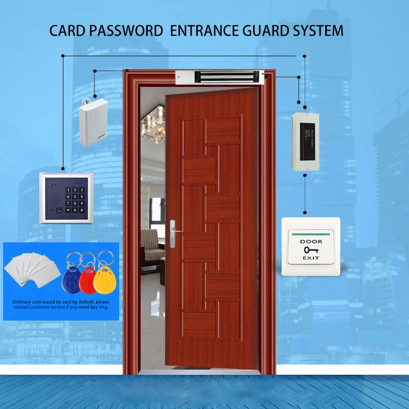 

KPIOCCOK Access Control System Kit Set Access Control + Switch + Access Control Power + Card Swipe Password Access Control Kit