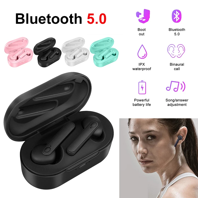 DT 5 TWS Беспроводные Bluetooth мини 0 наушники HD стерео спортивные водонепроницаемые