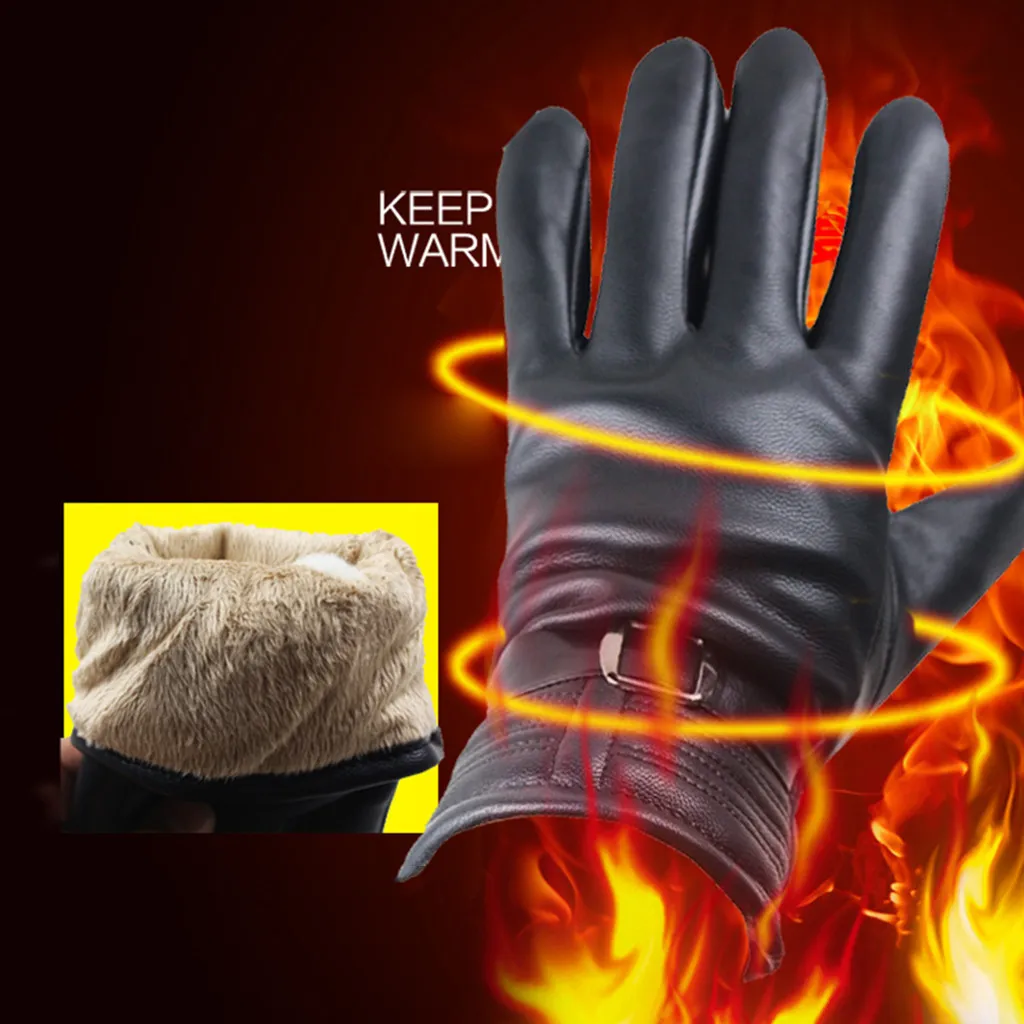 MENS MOTORCYCLE BLACK RED FLAMES DURABLE NEW BIKE GLOVES LEATHER FINGERLESS