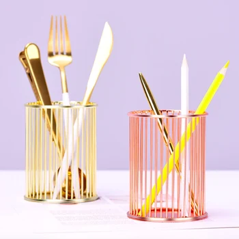 

Metal Desk Organizer Combination Mesh Desktop Pencil Pen Badge Holder Storage Box Stationery Ruler Office School Supplies