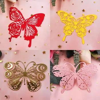 

4 kinds Flowers Butterflies Metal Cutting Dies Good Size Butterfly Stencil for DIY Scrapbooking Embossing Dies