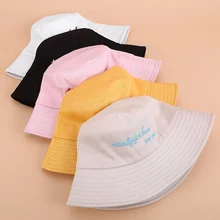 Женская, мужская, весна, лето, Осень, для отдыха на открытом воздухе, хлопок, солнцезащитная Кепка, Панама, шапка с буквенным принтом, с вышивкой, Рыбацкая шапка