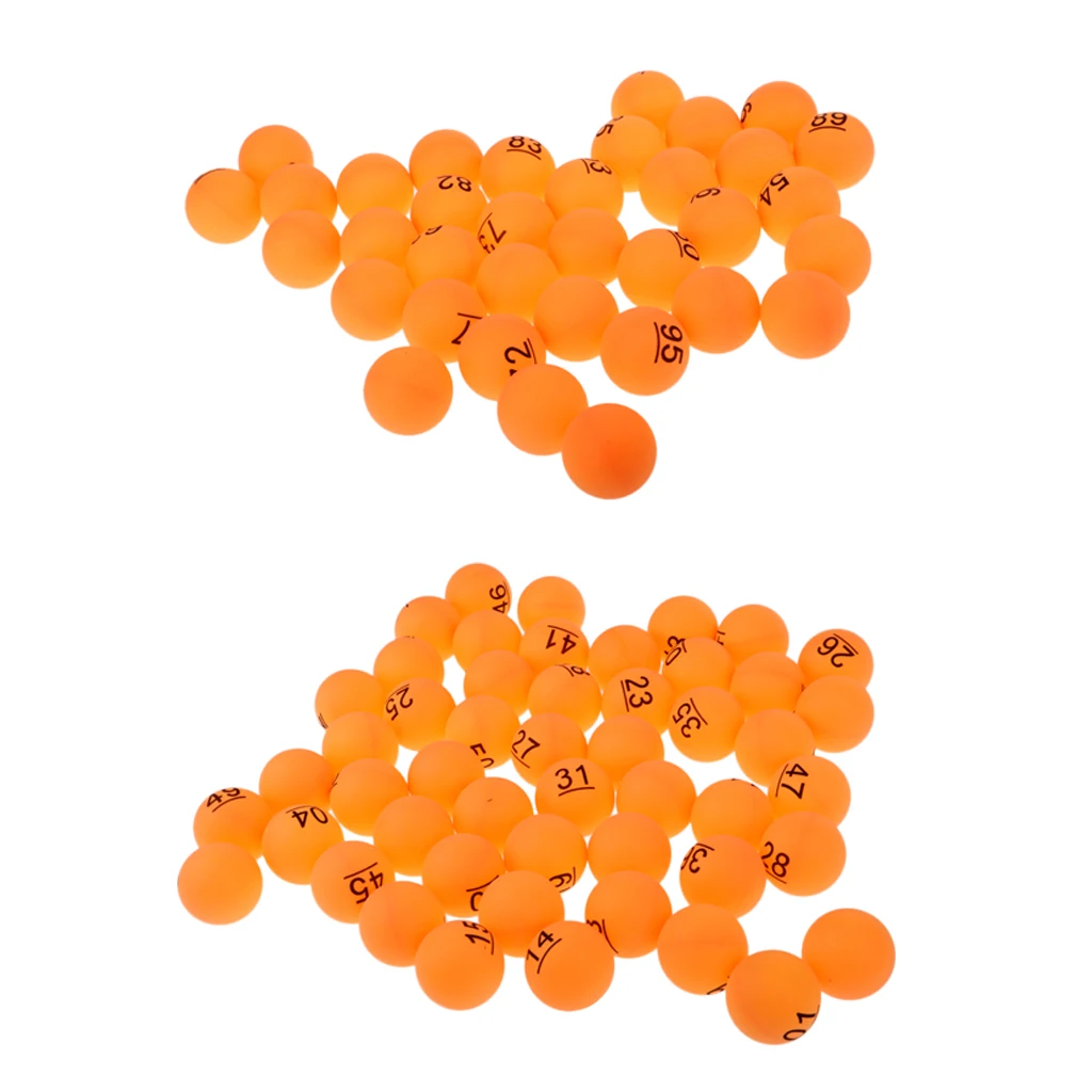 100PCS 40mm Numbered Table Tennis Balls Ping Pong Balls for Game Entertainment (No. 1-100 )