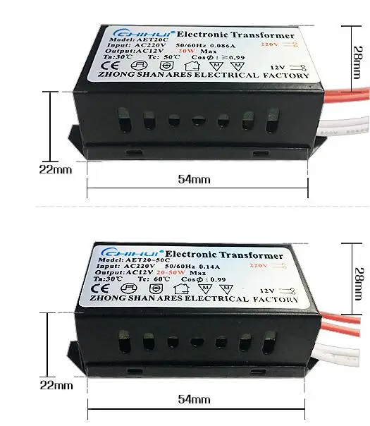 2022 Sufficient Power Electronic Transformer For Halogen Lamp light AC 12V 20W 50W 60W 160W 200W 250W Optional