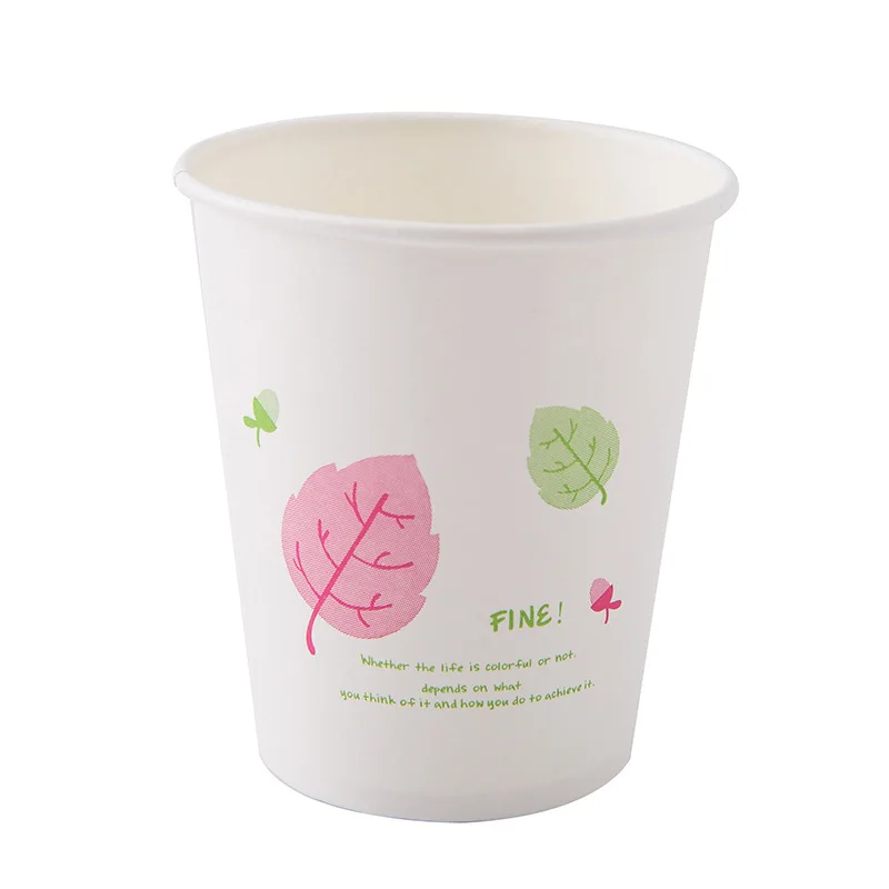 100pcs/pack 250ml Household Disposable Paper Cups Thick Coffee Water Cup Party Supplies