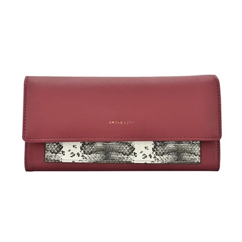 

Long Wallets for Women Credit Card Holder Patchwork Snake Pattern Phone Pack Women's Coin Purses Trifold Clutch Wallet Lady
