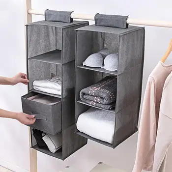 

Wardrobe Hanging Storage Bag Interlayer Drawer Type Clothes Hangers Holder Portable Organizer Hanging Closet Organizer