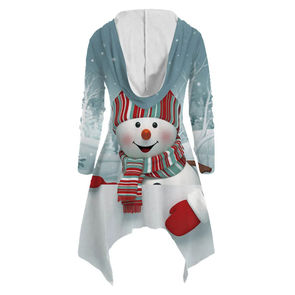 Женский свитер Eindeer Heathered с длинным рукавом и рождественской печатью, топ из полиэстера, модный сексуальный стильный привлекательный