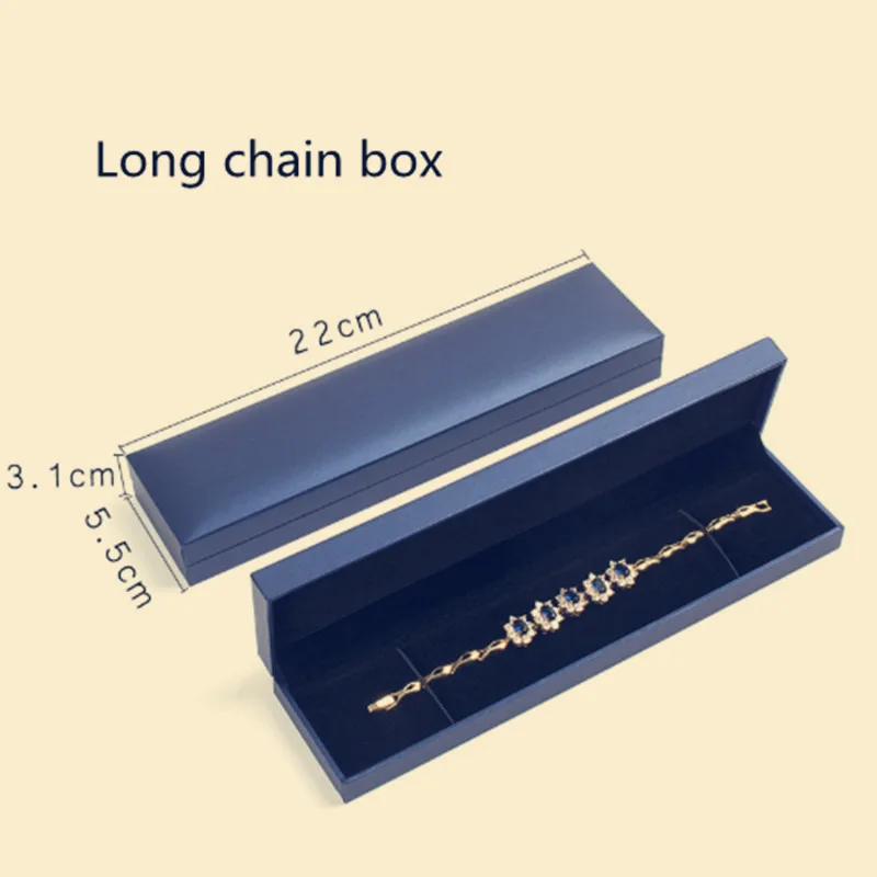 Синий Романтический ювелирный подарок упаковка коробка кулон Чехол Дисплей для серьги ожерелье кольца коробка