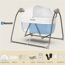 2в1 многофункциональная Детская электрическая колыбель кровать спальная корзина детское комфортное кресло-качалка Смарт Bluetooth качели-кровать