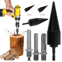 Herramienta de perforación de cono de madera dividida, taladro de máquina de leña, escariador de cono de madera, broca de taladro, herramienta de carpintería