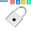 Silver Fingerprint Lock Smart Padlock Thumbprint Door Padlocks Portable Anti-Theft Fingerprint Lock for Bag Drawer Suitcase ► Photo 1/6