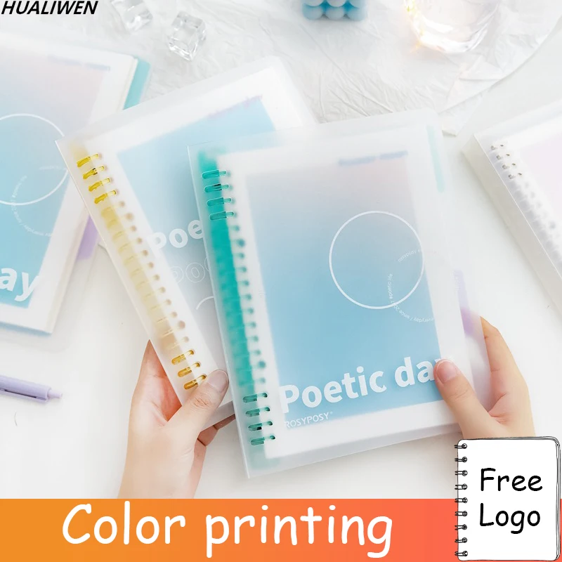 A5 B5 Spiral Transparent Pp Notebook Cover Looseleaf Diary Coil Binder