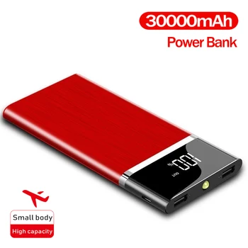 

Power Bank 30000mAh Large Capacity Portable Charger LCD Digital Display Suitable for Smart Phone Charger External Battery Pack