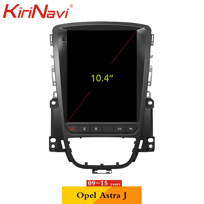 Вертикальный экран KiriNavi в стиле Tesla 10 4 ''Android 0 для Opel ASTRA J Buick автомобильное