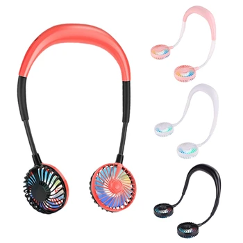 

2 Pack New USB Hands-Free Hanging Neck Fan 2000MAh Mini Personal Portable Cooling Fan for Adult and Children