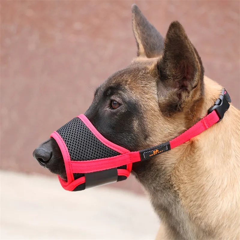 Dog Muzzle for Pet Mouth Cover Puppy Anti-Bite Anti-Bark Chew Mesh Mask Adjustable Muzzles Training Supplies | Дом и сад