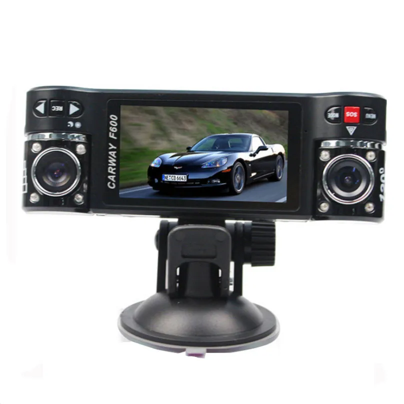 F600 Carway F600 Автомобильный видеорегистратор 2," TFT lcd HD 1080P Двойная камера с поворотным объективом для вождения автомобиля Цифровая видеокамера ночного видения - Название цвета: F600