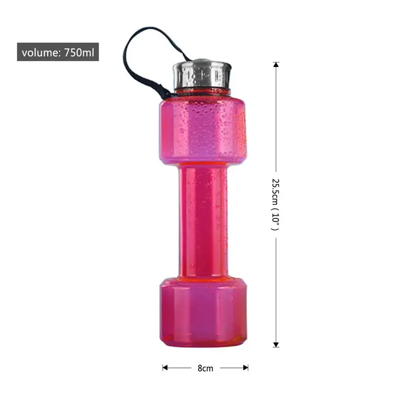 OBR 750ml Dumbbell Sports Water Bottle Whey Protein Powder Shaker Bottle Multi-functional Leakproof Drink Bottle With Rope