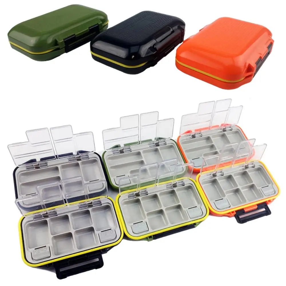

Fishing Tackle Box Waterproof Double Side Bait Lure Hooks Storage Boxes Carp Fly Fishing Accessories 12-30 Compartments