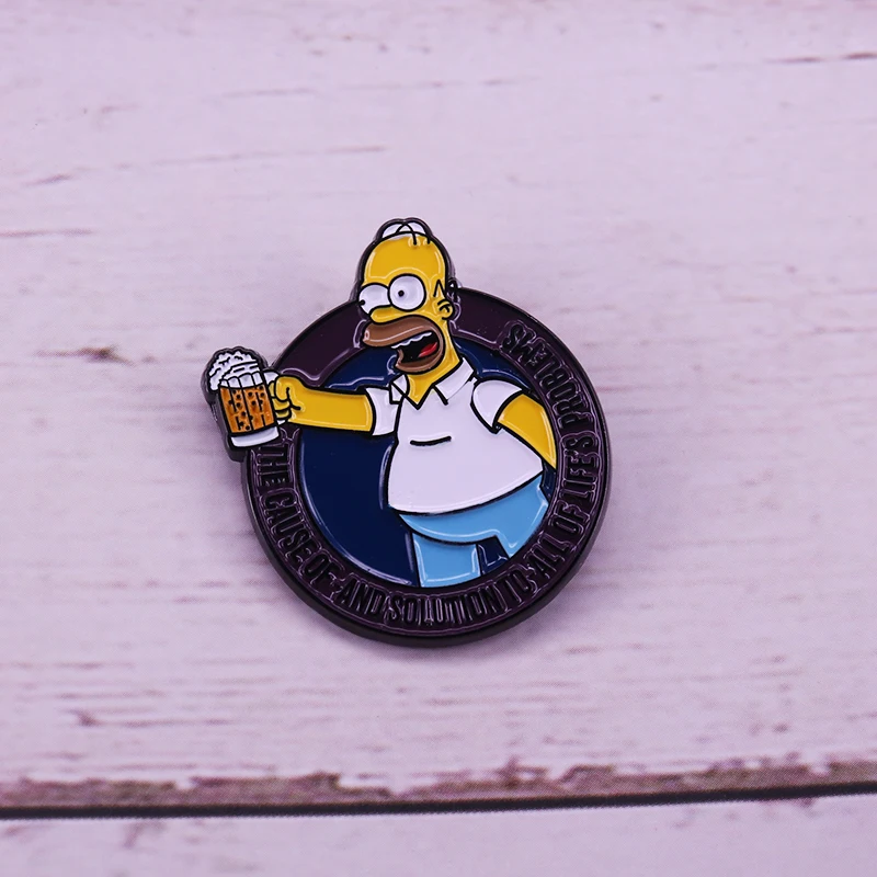 Пивная булавка Duff забавные ювелирные изделия популярный мультяшный Декор|Броши|